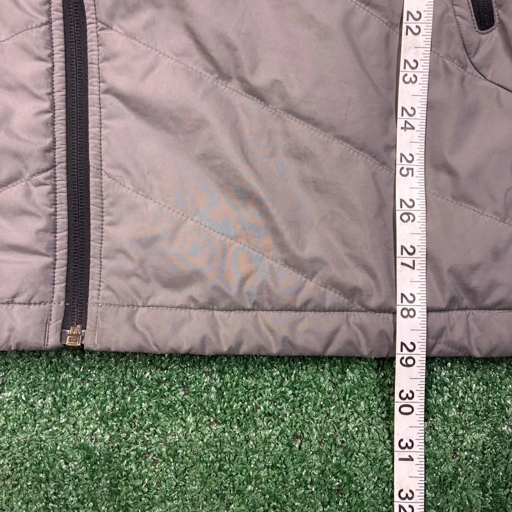 Y2K The North Face Grey Black Quilted Full Zip Insulated Puffer Jacket